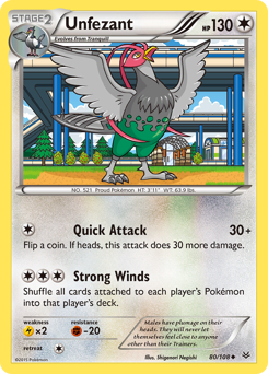 Unfezant - Roaring Skies - #80 - Pokemon TCG card