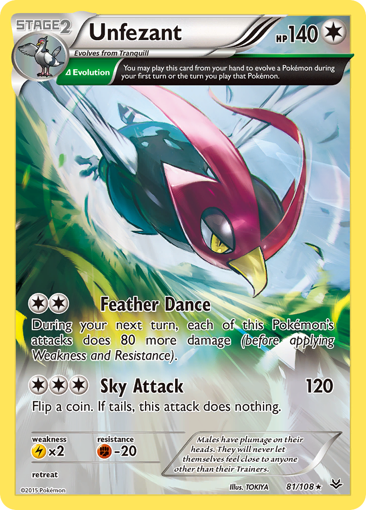 Unfezant - Roaring Skies - #81 - Pokemon TCG card