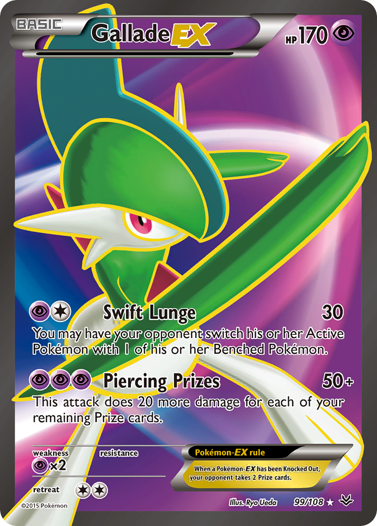 Gallade-EX - Roaring Skies - #99 - Pokemon TCG card