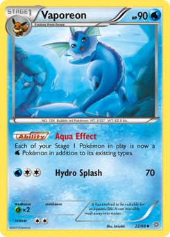 Vaporeon #22 Vaporeon - Ancient Origins - #22 - Pokemon TCG card