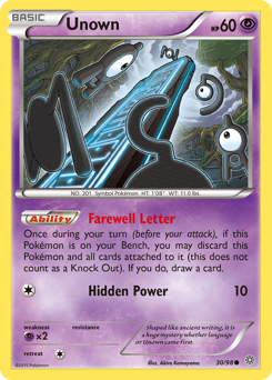 Unown #30 Unown - Ancient Origins - #30 - Pokemon TCG card