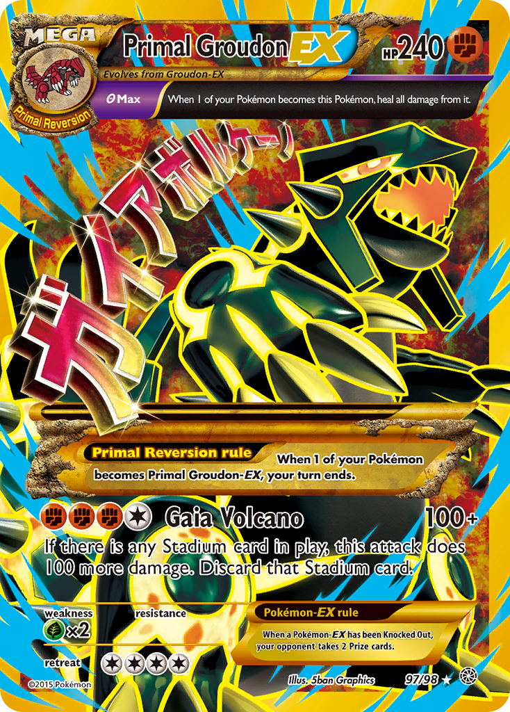 Primal Groudon-EX - Ancient Origins - #97 - Pokemon TCG card
