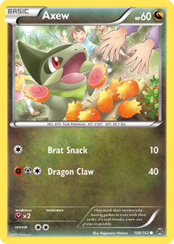 Axew #108 Axew - BREAKthrough - #108 - Pokemon TCG card