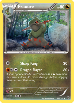 Fraxure #110 Fraxure - BREAKthrough - #110 - Pokemon TCG card