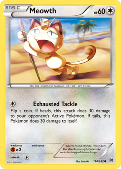 Meowth #114 Meowth - BREAKthrough - #114 - Pokemon TCG card