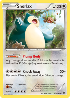 Snorlax - BREAKthrough - #118 - Pokemon TCG card