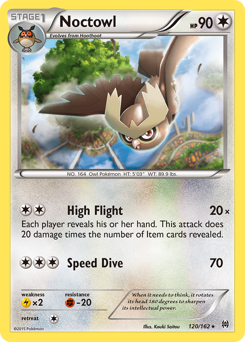 Noctowl #120 Noctowl - BREAKthrough - #120 - Pokemon TCG card