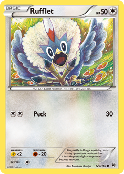 Rufflet #129 Rufflet - BREAKthrough - #129 - Pokemon TCG card