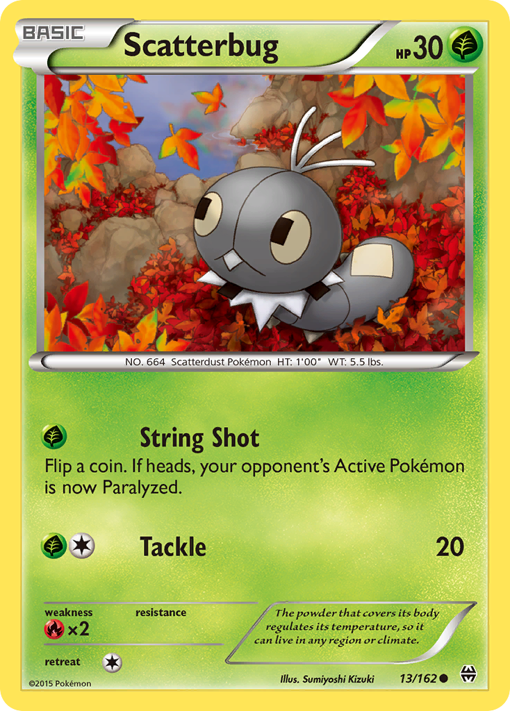 Scatterbug - BREAKthrough - #13 - Pokemon TCG card