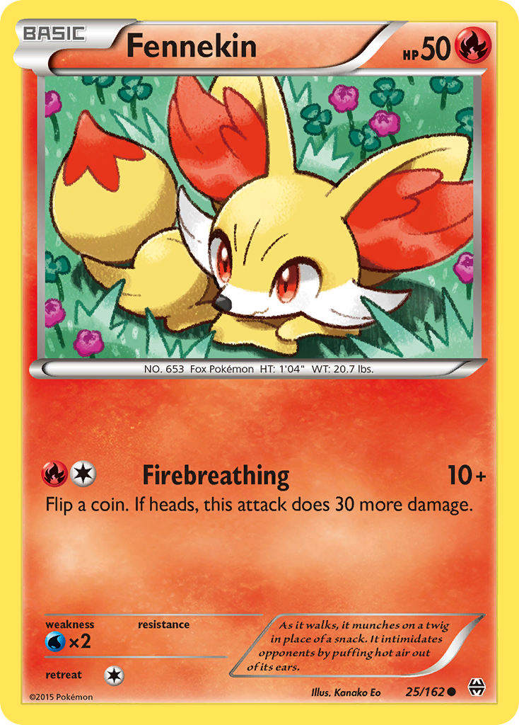 Fennekin - BREAKthrough - #25 - Pokemon TCG card