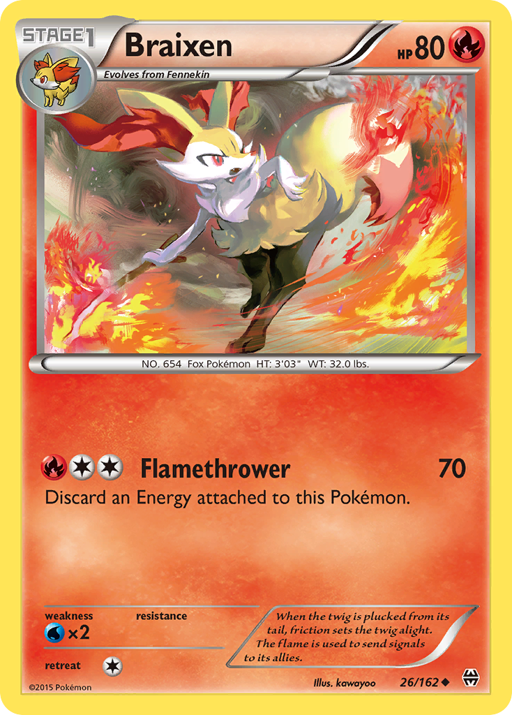 Braixen - BREAKthrough - #26 - Pokemon TCG card