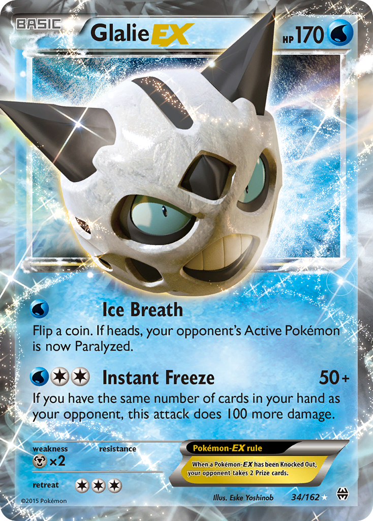 Glalie-EX - BREAKthrough - #34 - Pokemon TCG card