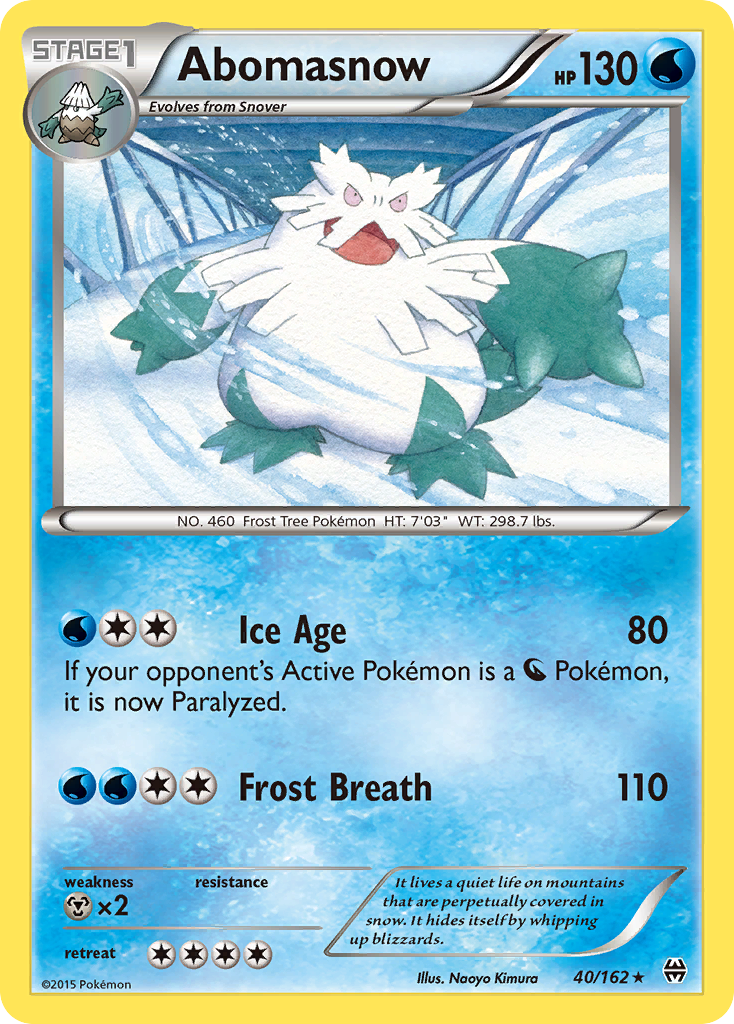Abomasnow - BREAKthrough - #40 - Pokemon TCG card
