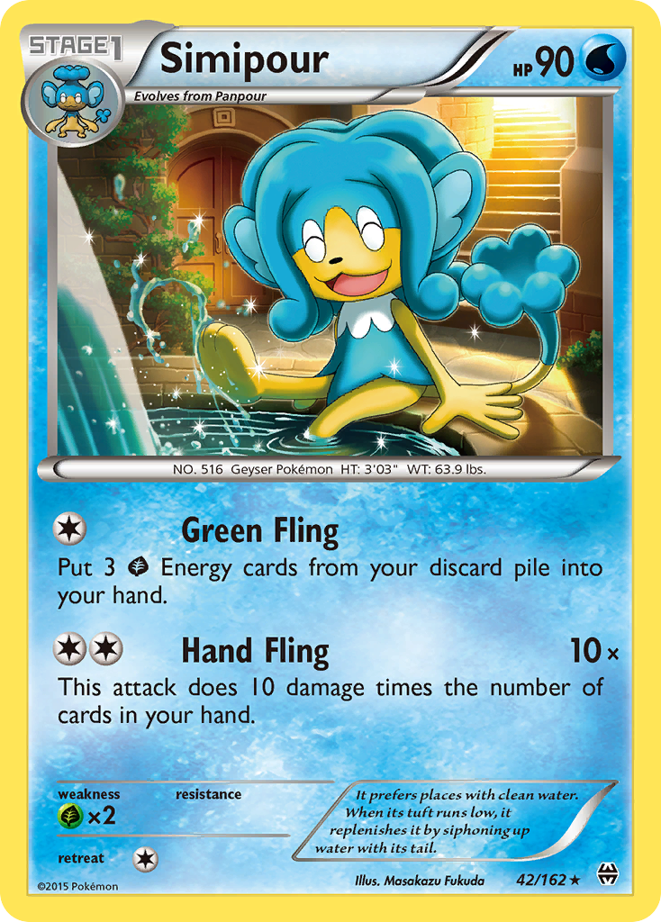 Simipour - BREAKthrough - #42 - Pokemon TCG card