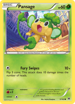 Pansage - BREAKthrough - #5 - Pokemon TCG card