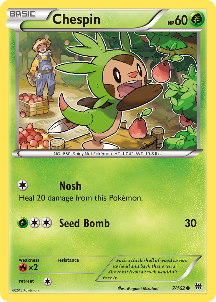 Chespin - BREAKthrough - #7 - Pokemon TCG card