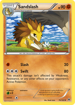 Sandslash #76 Sandslash - BREAKthrough - #76 - Pokemon TCG card