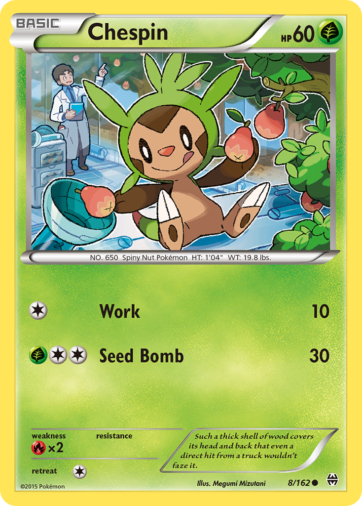 Chespin - BREAKthrough - #8 - Pokemon TCG card
