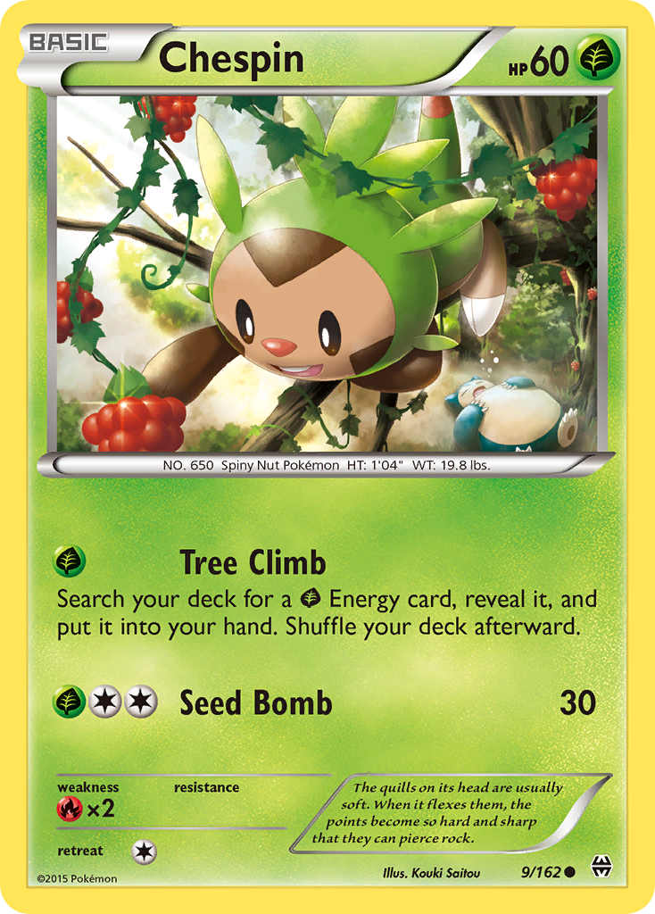 Chespin - BREAKthrough - #9 - Pokemon TCG card