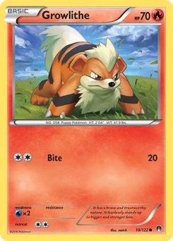 Growlithe - BREAKpoint - #10 - Pokemon TCG card