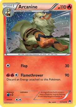 Arcanine #11 Arcanine - BREAKpoint - #11 - Pokemon TCG card