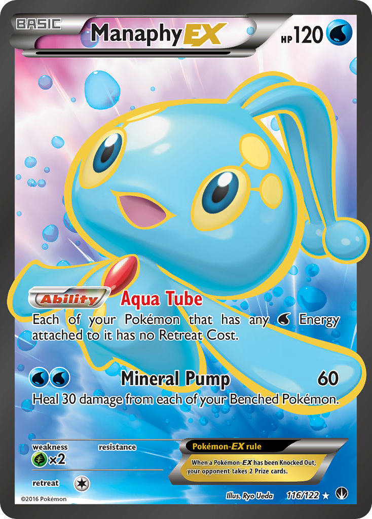 Manaphy-EX - BREAKpoint - #116 - Pokemon TCG card