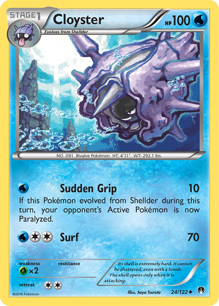 Cloyster - BREAKpoint - #24 - Pokemon TCG card