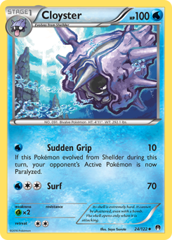 Cloyster - BREAKpoint - #24 - Pokemon TCG card