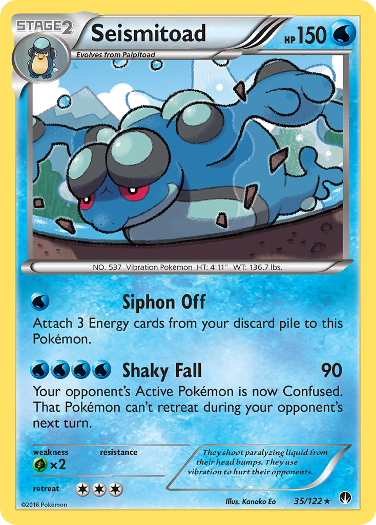 Seismitoad - BREAKpoint - #35 - Pokemon TCG card
