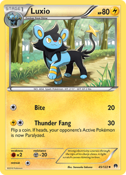 Luxio #45 Luxio - BREAKpoint - #45 - Pokemon TCG card