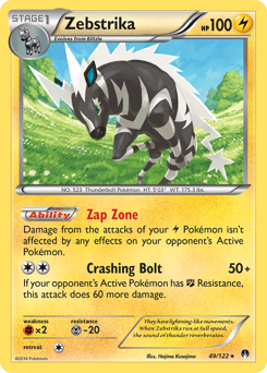 Zebstrika #49 Zebstrika - BREAKpoint - #49 - Pokemon TCG card