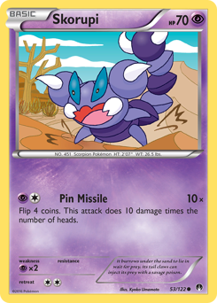 Skorupi - BREAKpoint - #53 - Pokemon TCG card