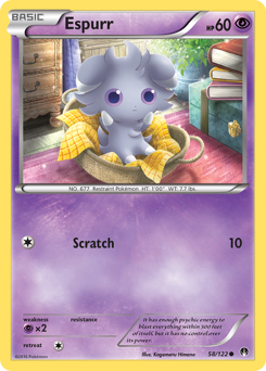 Espurr #58 Espurr - BREAKpoint - #58 - Pokemon TCG card