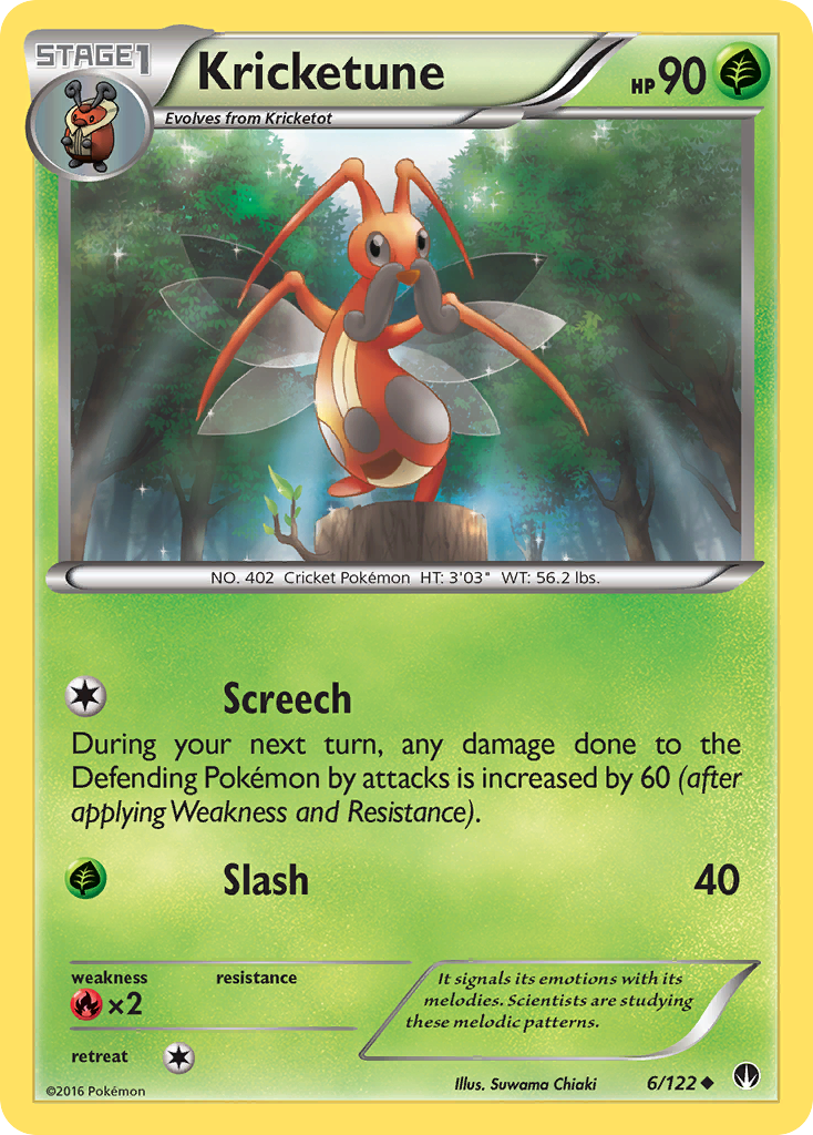 Kricketune - BREAKpoint - #6 - Pokemon TCG card