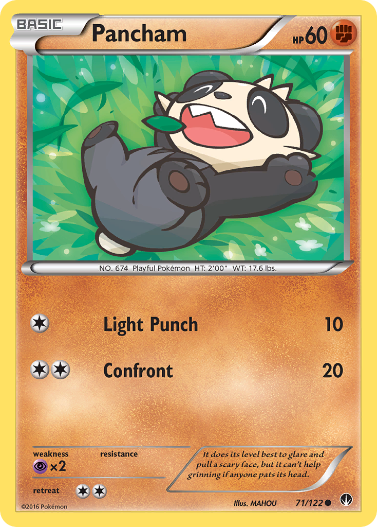 Pancham - BREAKpoint - #71 - Pokemon TCG card
