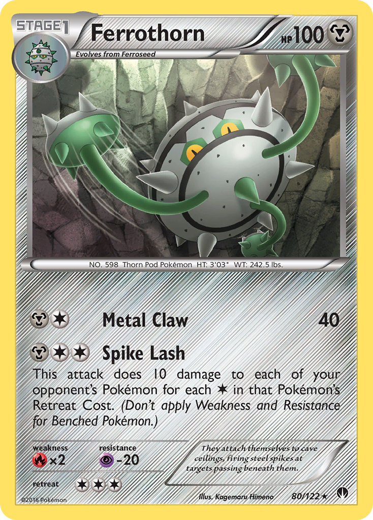 Ferrothorn - BREAKpoint - #80 - Pokemon TCG card
