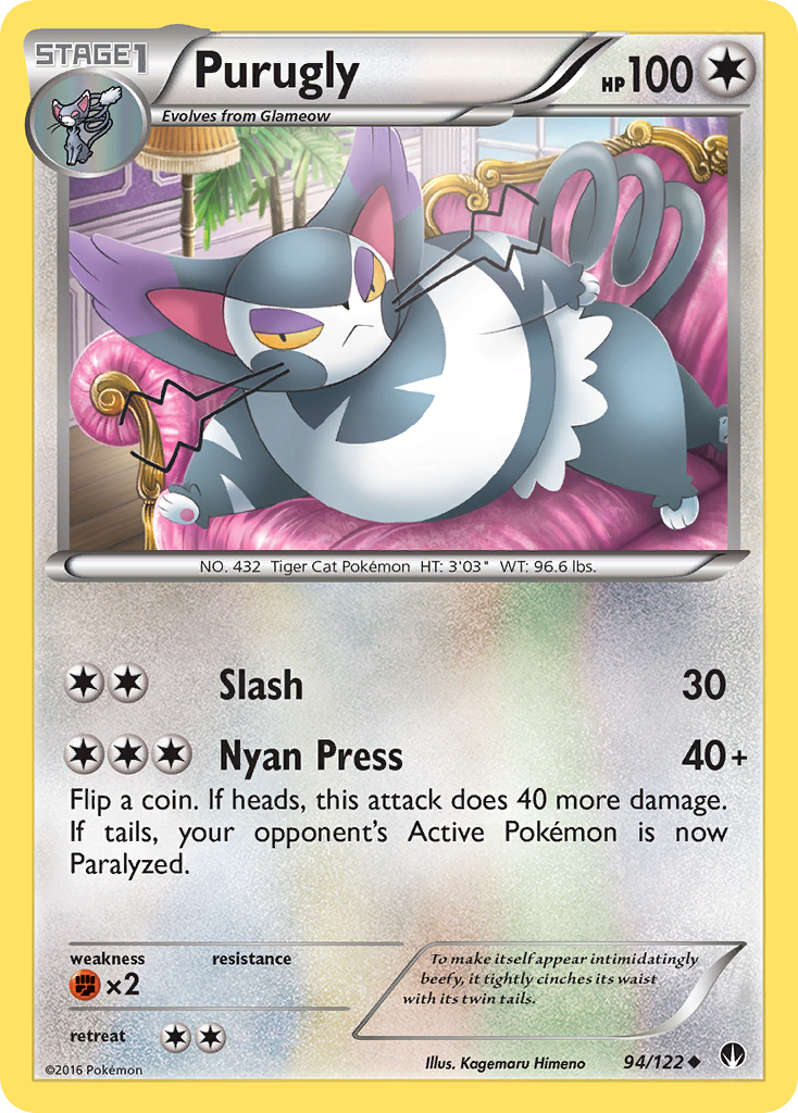Purugly - BREAKpoint - #94 - Pokemon TCG card