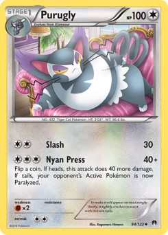 Purugly - BREAKpoint - #94 - Pokemon TCG card