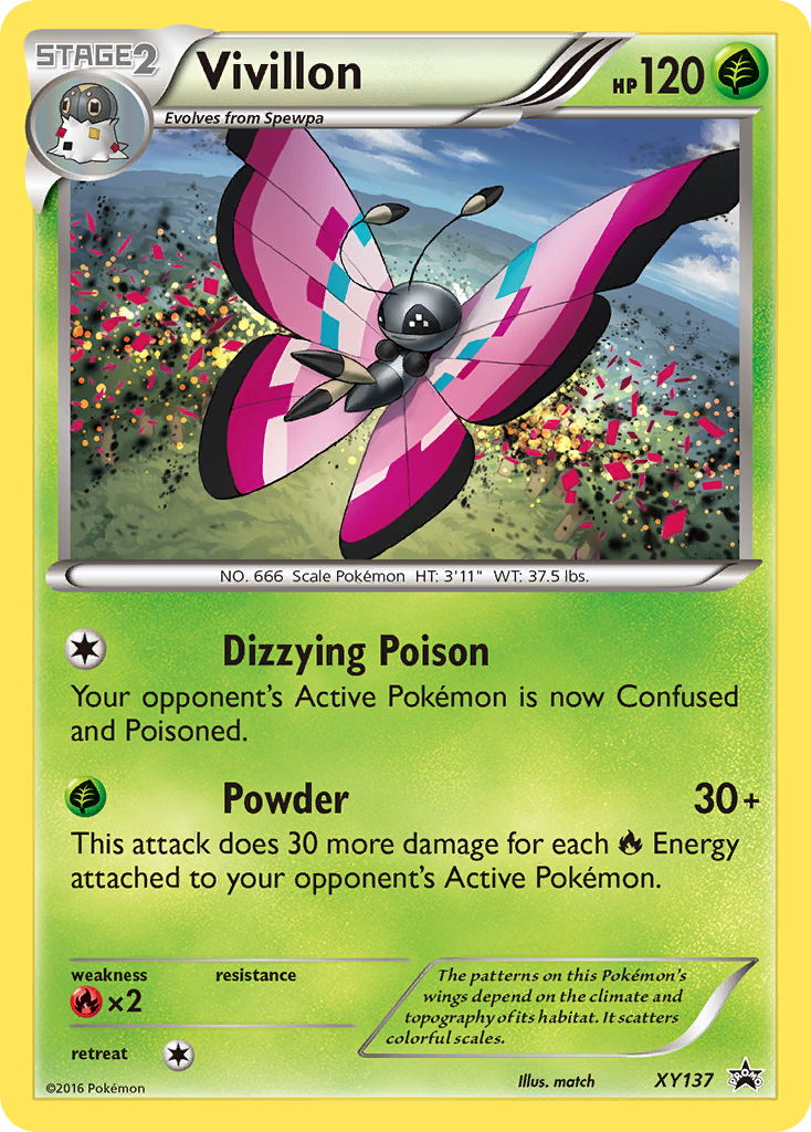 Vivillon - XY Black Star Promos - #XY137 - Pokemon TCG card