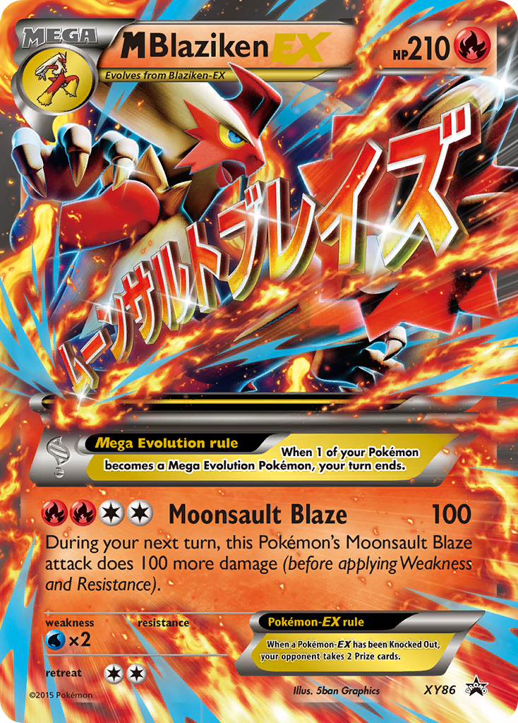 M Blaziken-EX - XY Black Star Promos - #XY86 - Pokemon TCG card