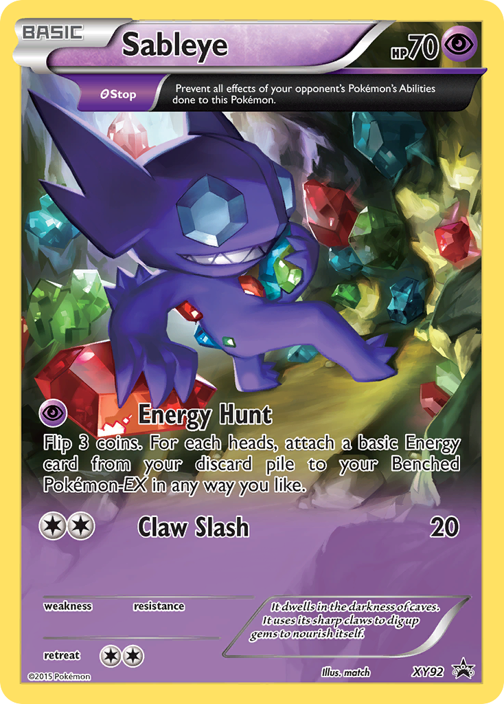 Sableye - XY Black Star Promos - #XY92 - Pokemon TCG card