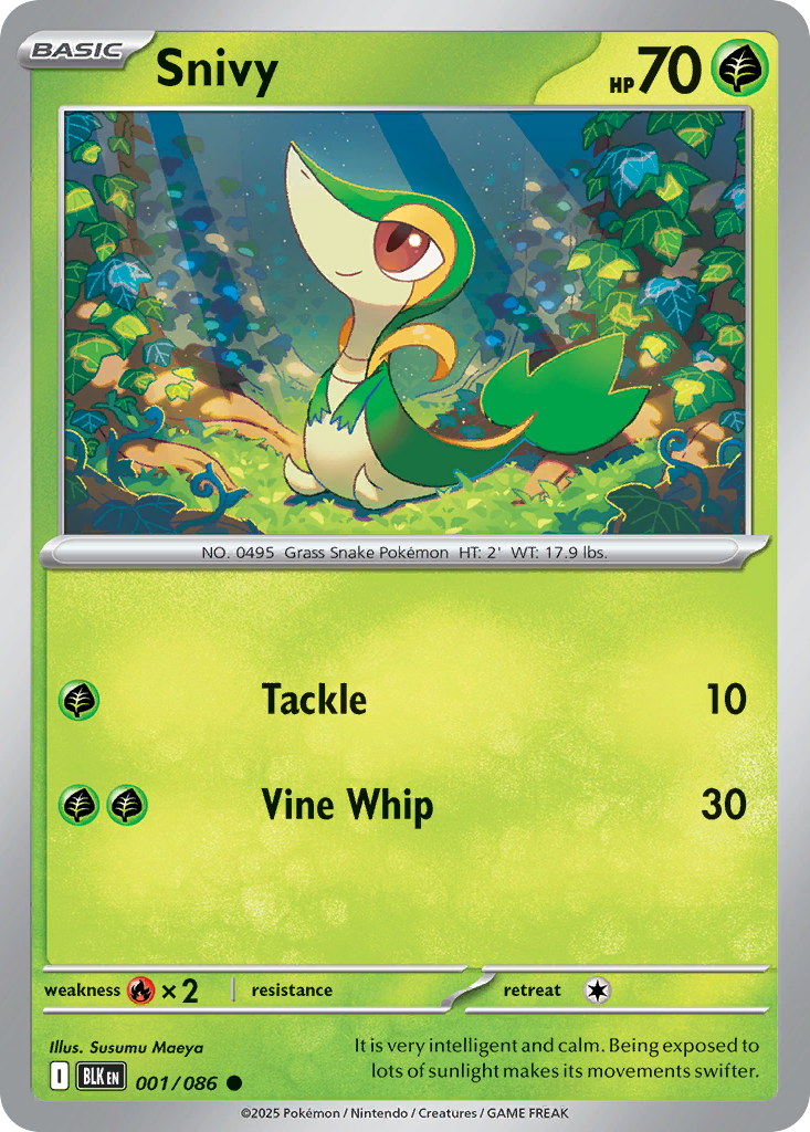 Snivy - Black Bolt - #1 - Pokemon TCG card