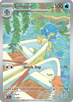 Simipour #102 Simipour - Black Bolt - #102 - Pokemon TCG card