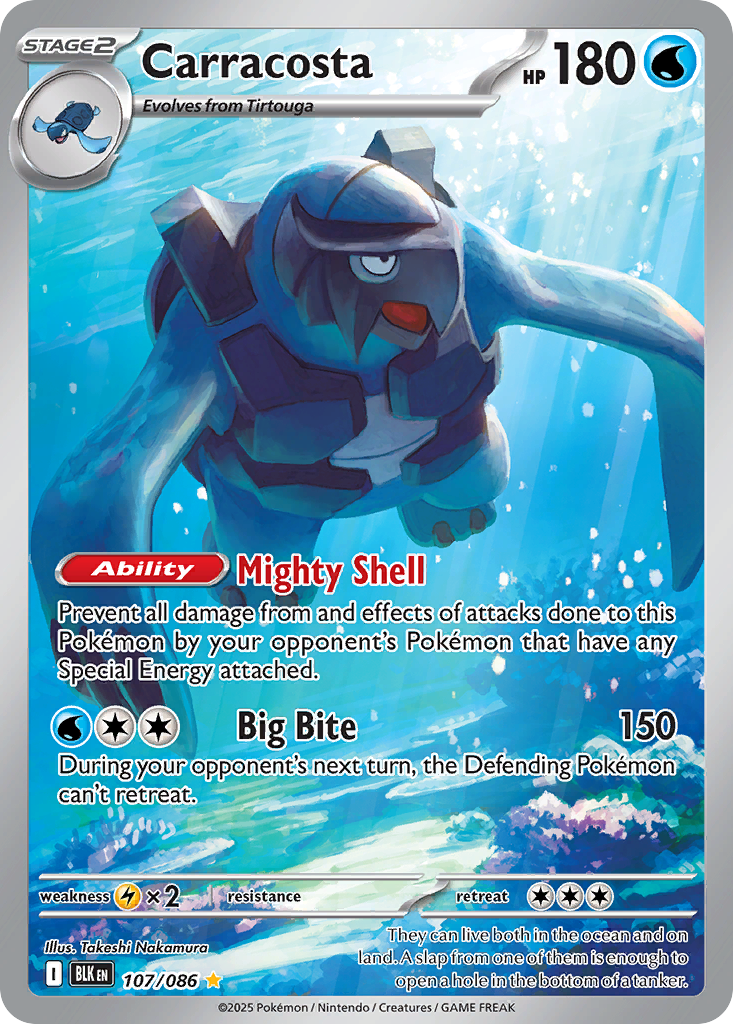 Carracosta - Black Bolt - #107 - Pokemon TCG card