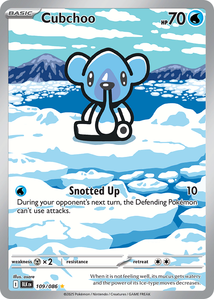 Cubchoo - Black Bolt - #109 - Pokemon TCG card