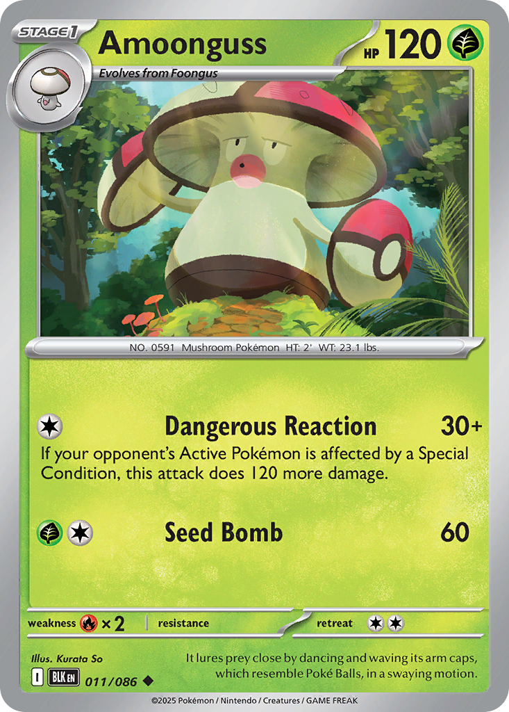 Amoonguss - Black Bolt - #11 - Pokemon TCG card