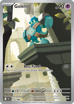 Golett #122 Golett - Black Bolt - #122 - Pokemon TCG card