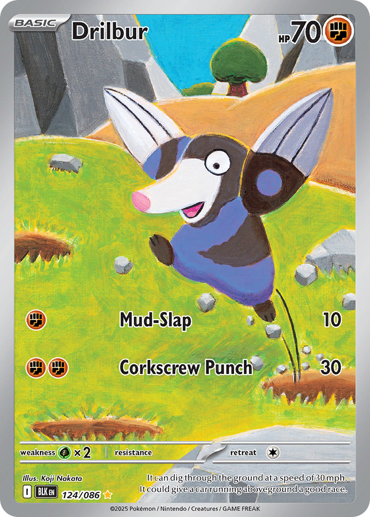 Drilbur - Black Bolt - #124 - Pokemon TCG card
