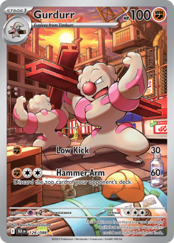 Gurdurr #126 Gurdurr - Black Bolt - #126 - Pokemon TCG card