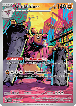 Conkeldurr #127 Conkeldurr - Black Bolt - #127 - Pokemon TCG card